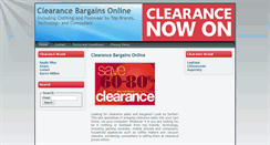 Desktop Screenshot of clearancebargainsonline.co.uk