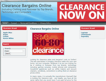 Tablet Screenshot of clearancebargainsonline.co.uk
